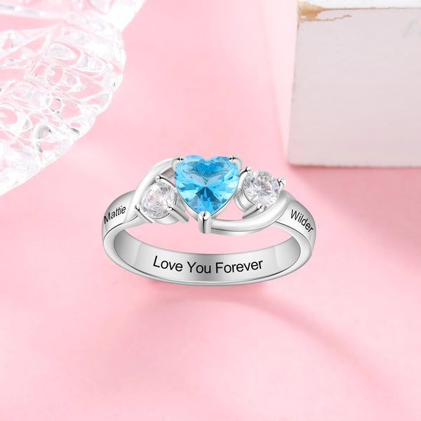 Personalized gem rings for women custom made