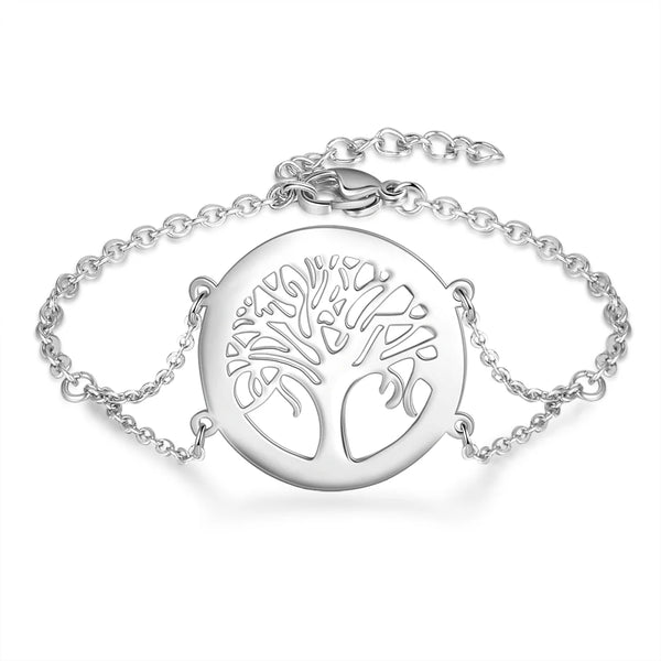 Personalized Tree of Life Bracelets with Engraving Name