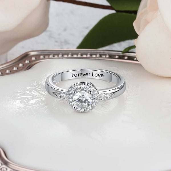 Luxurious Accessorise Personalized Gift Engraved Name 925 Sterling Silver ring