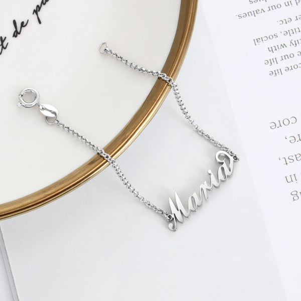 925 Sterling Silver Personalized Custom Name Bracelets for Women